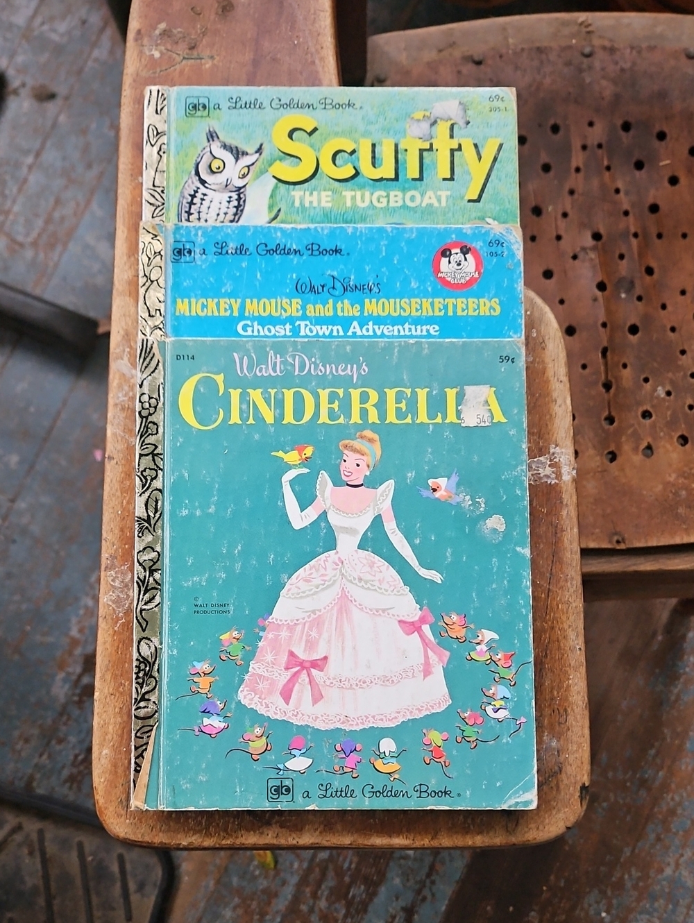 Walt Disney Cinderella Little Golden Book - Teal & Pink